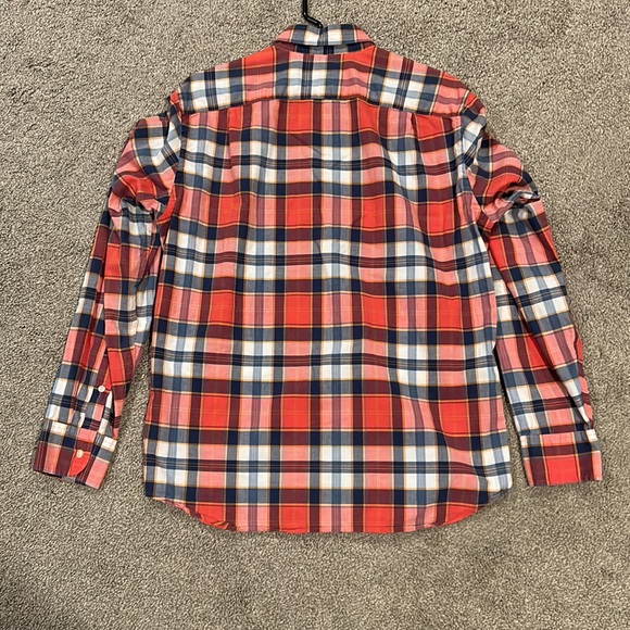 Mens Jcrew Tailored summer plaid, size medium. Red,White,blue - Picture 3 of 3
